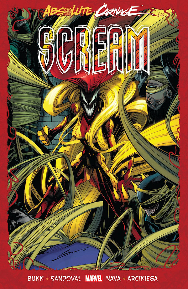 Book cover of Absolute Carnage: Scream by Cullen Bunn, Clay McLeod Chapman, Gerardo Sandoval (Illus.), Brian Level (Illus.)