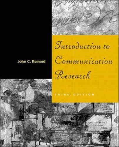 Book cover of Introduction To Communication Research by Reinard