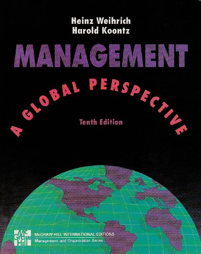 Book cover of Management: A Global Perspective by heinz-weihrich-harold-koontz