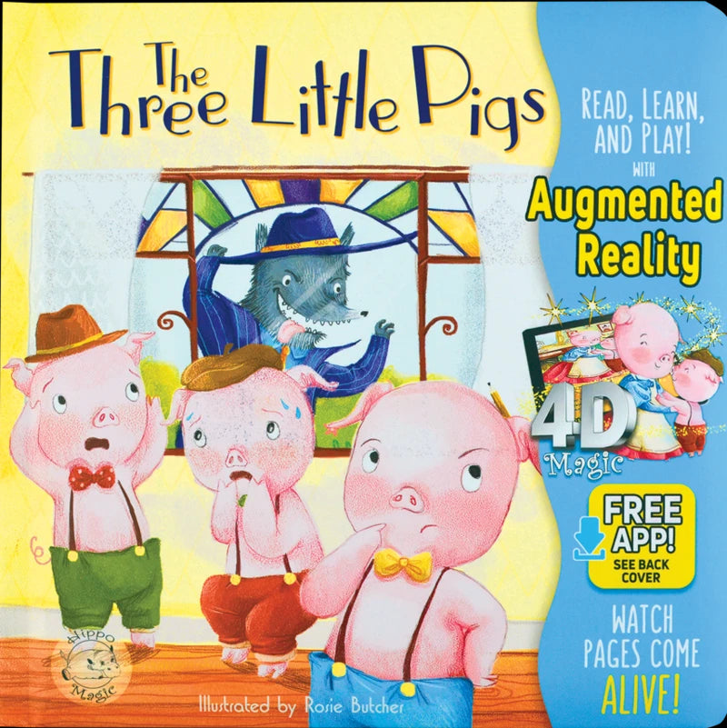Book cover of The Three Little Pigs - Come-To-Life Board Books - Little Hippo Books by Nat Lambert