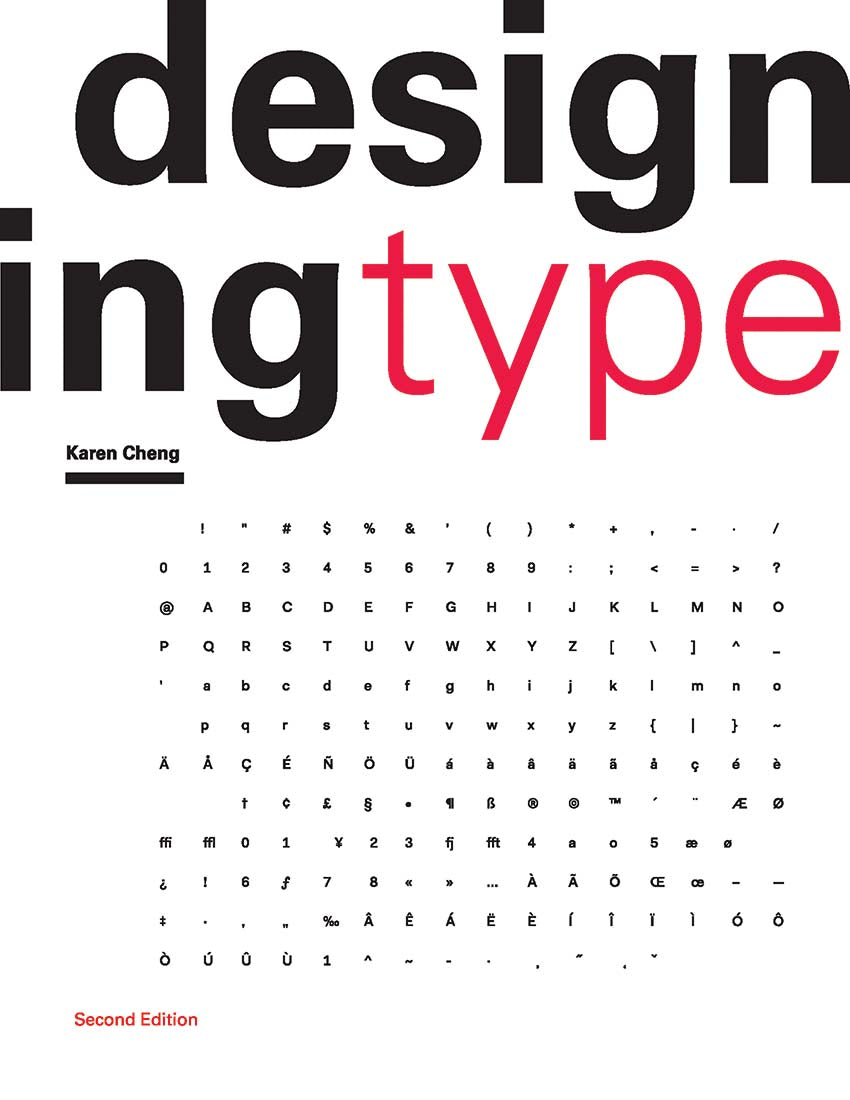 Book cover of Designing Type by Karen Cheng