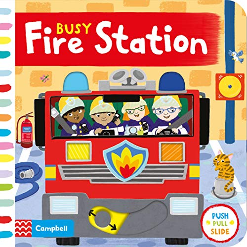 Book cover of Busy Fire Station by Campbell Books, Jo Byatt (Illus.)