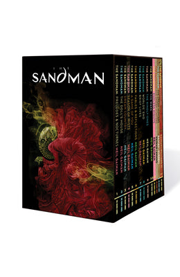 Book cover of Sandman Box Set by Neil Gaiman, Sam Kieth (Illus.), J.H. Williams III (Illus.), P. Craig Russell (Illus.), Yoshitaka Amano (Illus.)