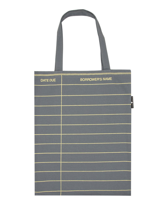Book cover of Library Card Gray Tote Bag