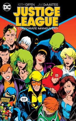 Book cover of Justice League: Corporate Maneuvers by Keith Giffen, J.M. DeMatteis, Gerard Jones, Will Jacobs, Chris Sprouse (Illus.), Tom Artis (Illus.), Aldrin Aw (Illus.), Mike McKone (Illus.), Jason Pearson (Illus.), Darick Robertson (Illus.), Marshall Rogers (Illus.), Bruce Patterson (Illus.), Randy Elliot (Illus.), Malcolm Jones III (Illus.), Bob     Smith (Illus.), John Beatty (Illus.), P. Craig Russell (Illus.)