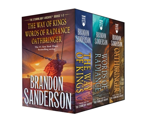 Book cover of Stormlight Archive MM Boxed Set I, Books 1-3: The Way of Kings, Words of Radiance, Oathbringer by Brandon Sanderson