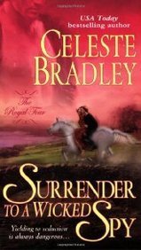Book cover of Surrender To A Wicked Spy by Celeste Bradley