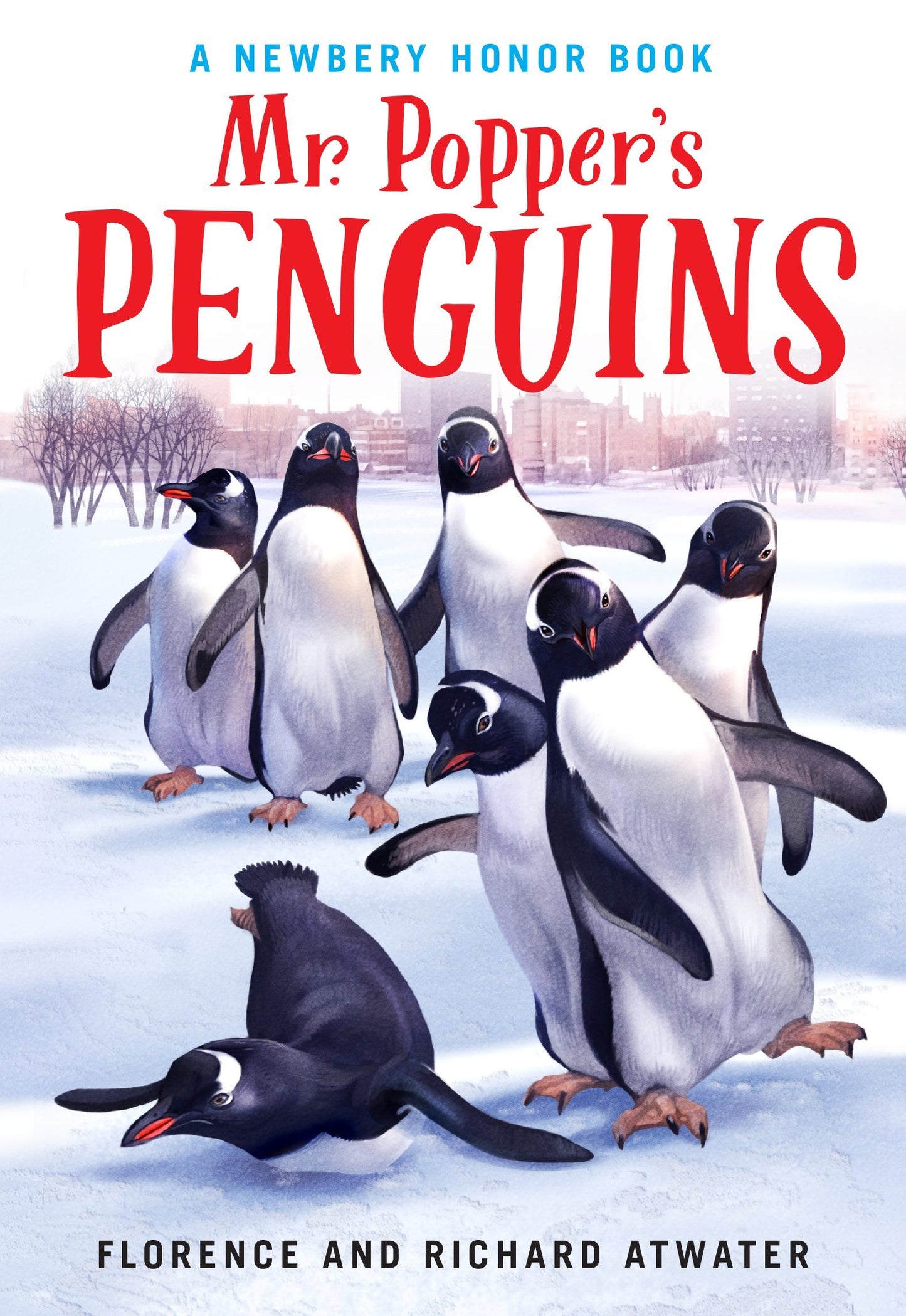 Book cover of Mr. Popper's Penguins by Richard Atwater, Florence Atwater, Jim Madsen (Illus.)