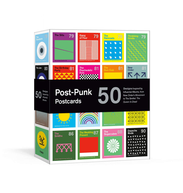 Book cover of Post-Punk Postcards: 50 Designs Inspired By Influential Albums, From New Order's Movement To The Smiths' The Queen Is Dead by Dorothy