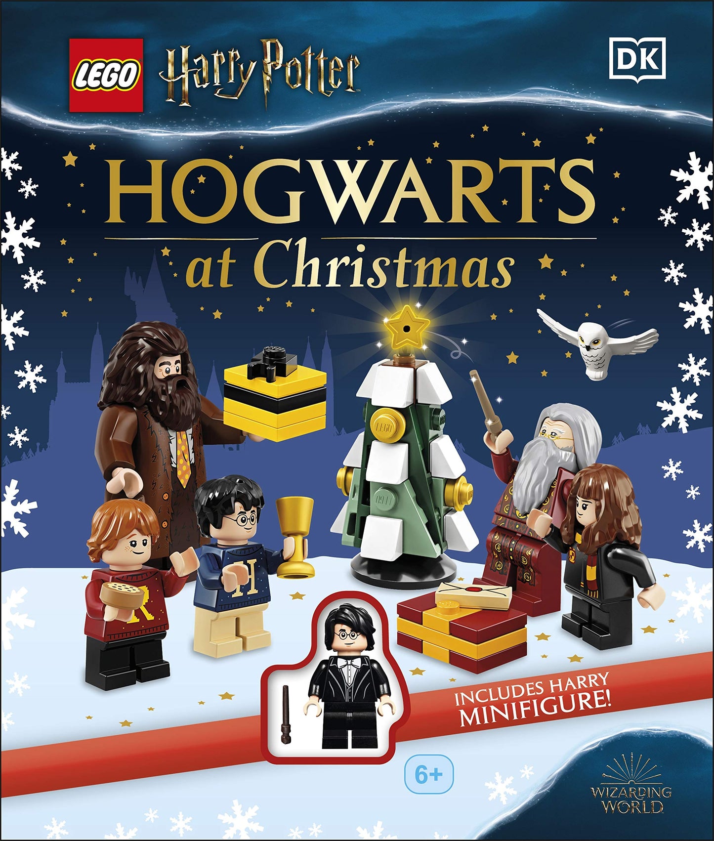 Book cover of LEGO Harry Potter Hogwarts At Christmas by D.K. Publishing