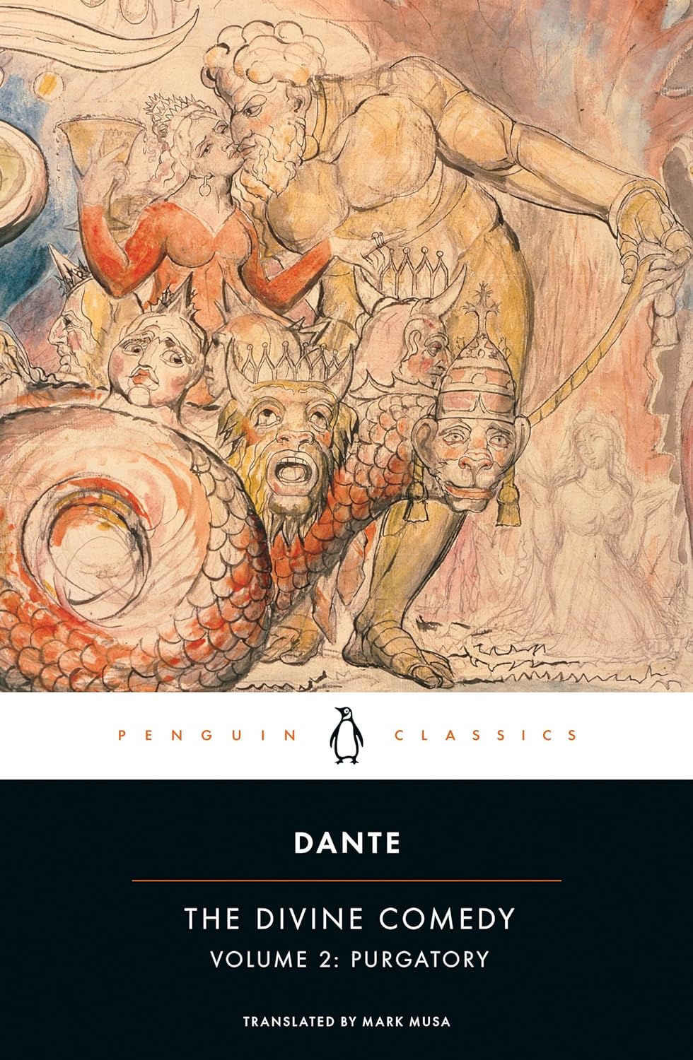 Book cover of The Divine Comedy, Volume 2: Purgatory by Dante Alighieri, Mark Musa (Trans.)