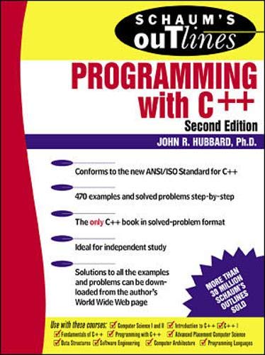 Book cover of Schaum's Outline With C++ by John R. Hubbard