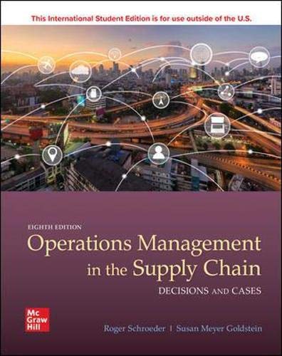 Book cover of Ie Operations Management In The Supply Chain: Decisions & Cases by Roger G. Schroeder, Susan Meyer Goldstein