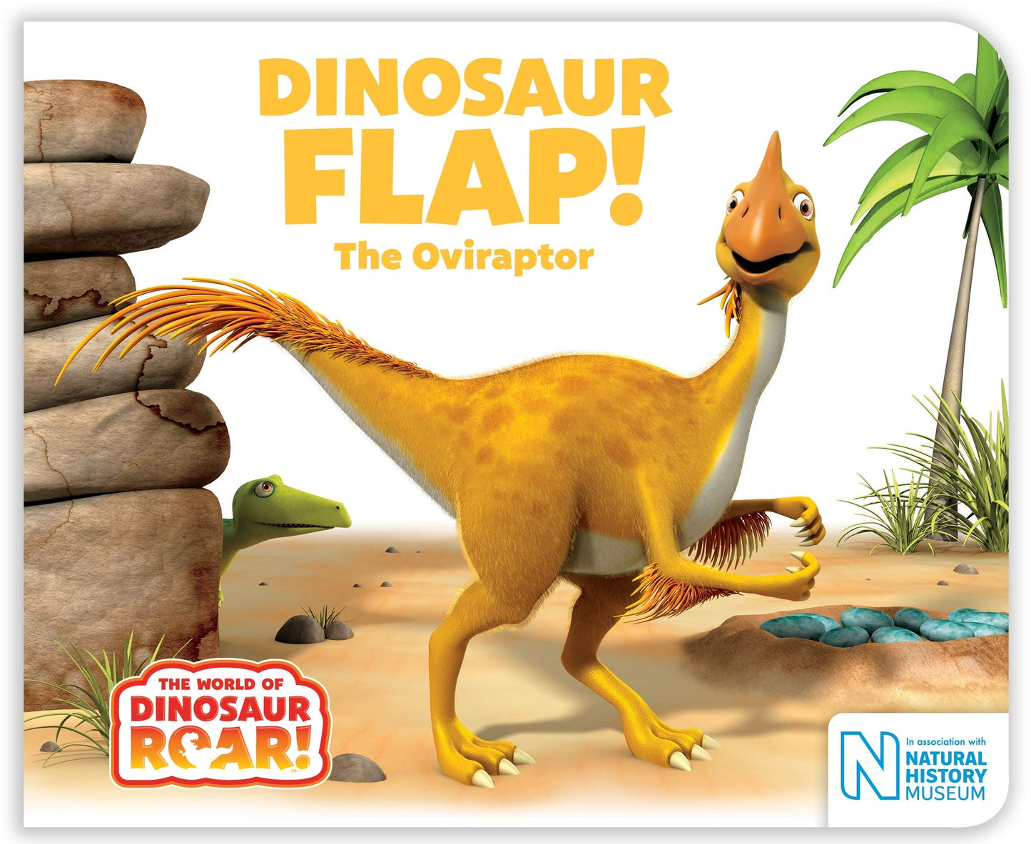 Book cover of Dinosaur Flap! The Oviraptor by Peter     Curtis