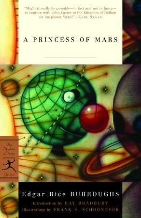 Book cover of A Princess Of Mars by Edgar Rice Burroughs, Frank E. Schoonover (Illus.), Ray Bradbury (Introduction)