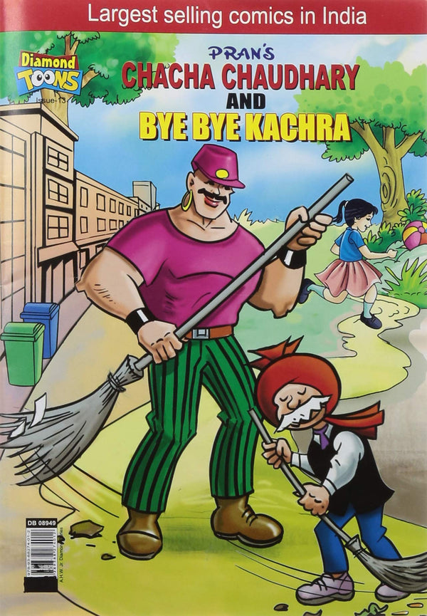 Book cover of Chacha Choudhary & Bye Bye Kachra by Pran's