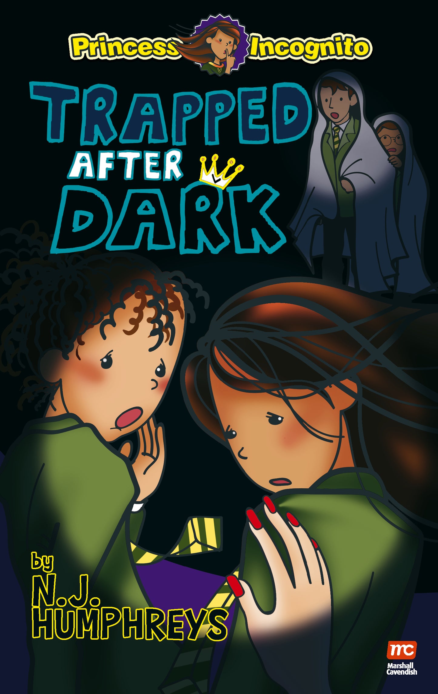Book cover of Trapped After Dark by Neil Humphreys
