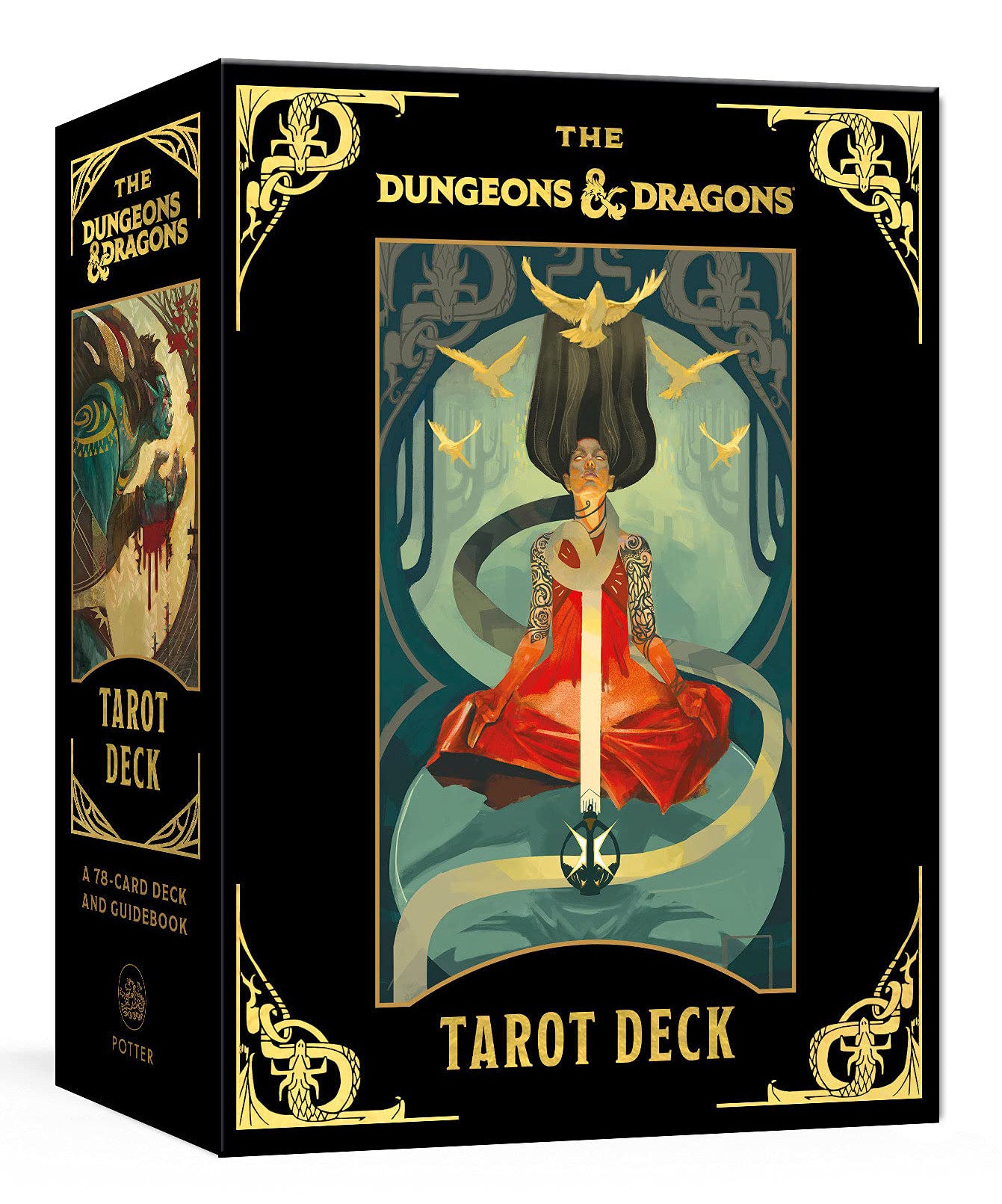 Book cover of The Dungeons & Dragons Tarot Deck by Fred Gissubel (Illus.), Wizards of the Coast