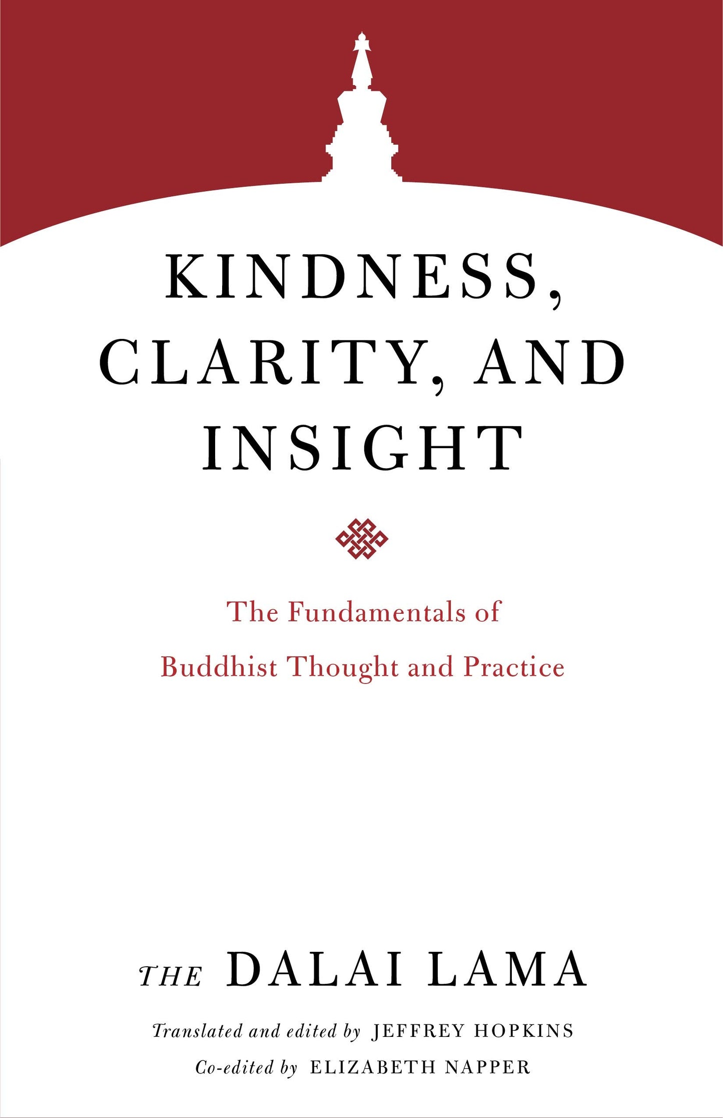 Book cover of Kindness, Clarity, and Insight: The Fundamentals of Buddhist Thought and Practice by Dalai Lama XIV, Jeffrey Hopkins (Ed.), Elizabeth S. Napper (Ed.)
