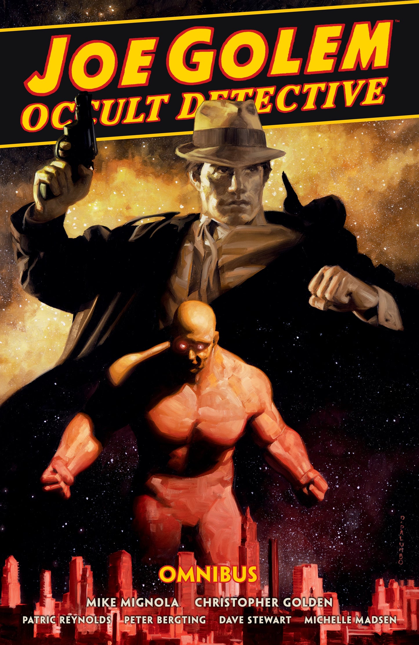 Book cover of Joe Golem: Occult Detective Omnibus by Mike Mignola, Christopher Golden, Patric Reynolds (Illus.), Peter Bergting (Illus.), Dave Stewart (Colors), Michelle Madsen (Colors)
