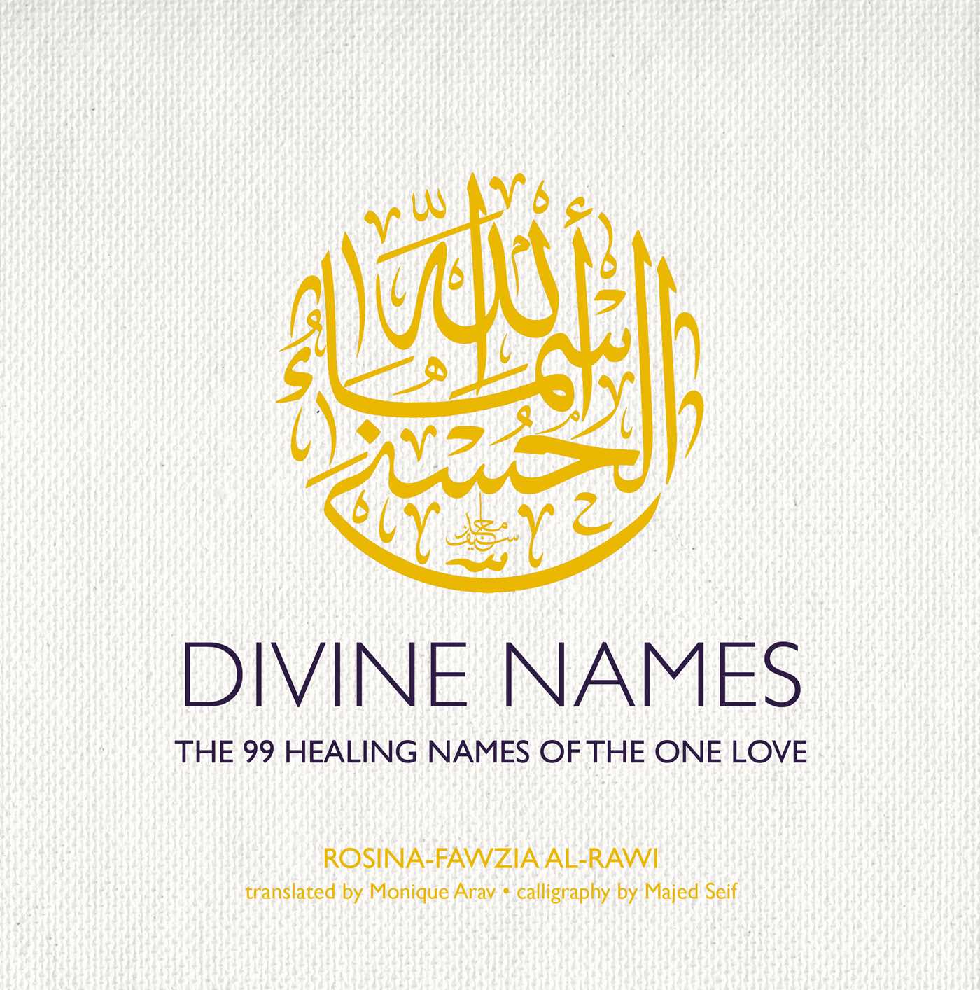 Book cover of Divine Names: The 99 Healing Names Of The One Love by Rosina-Fawzia Al-Rawi, Majed Seif (Illus.), Monique Arav (Trans.)