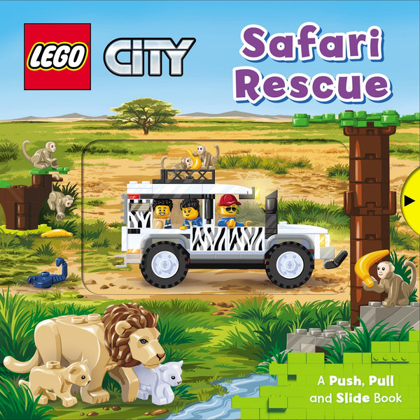 Book cover of LEGO® City. Safari Rescue: A Push, Pull And Slide Book by Macmillan Children's Books