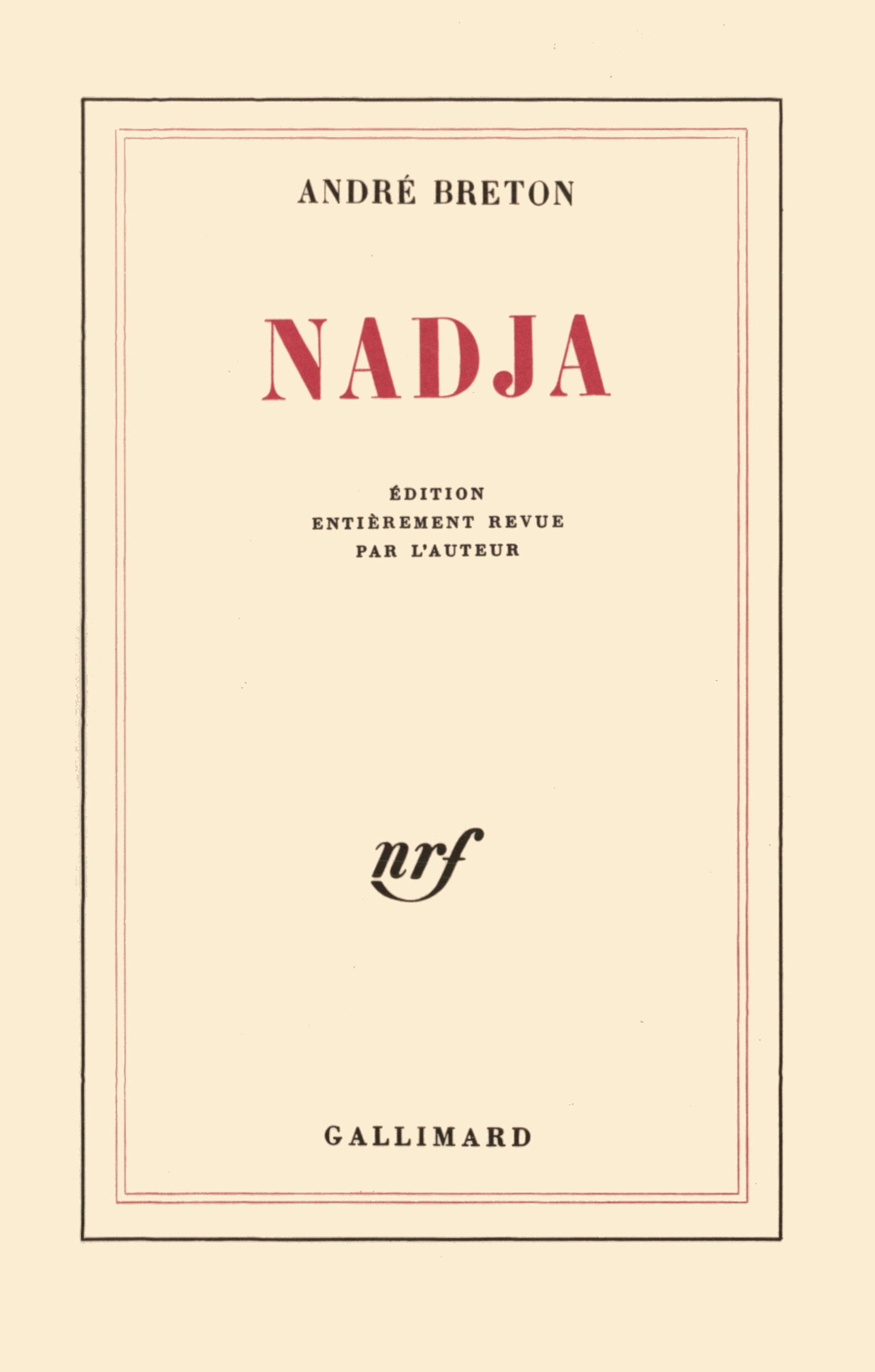 Book cover of Nadja by André Breton