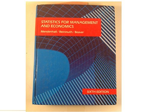 Book cover of Statistics For Management And Economics by William Mendenhall