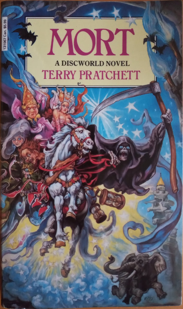 Book cover of Mort by Terry Pratchett