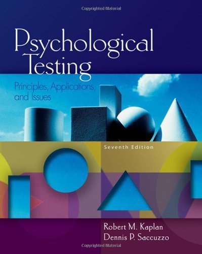 Book cover of Psychological Testing: Principles, Applications, and Issues by Robert M. Kaplan