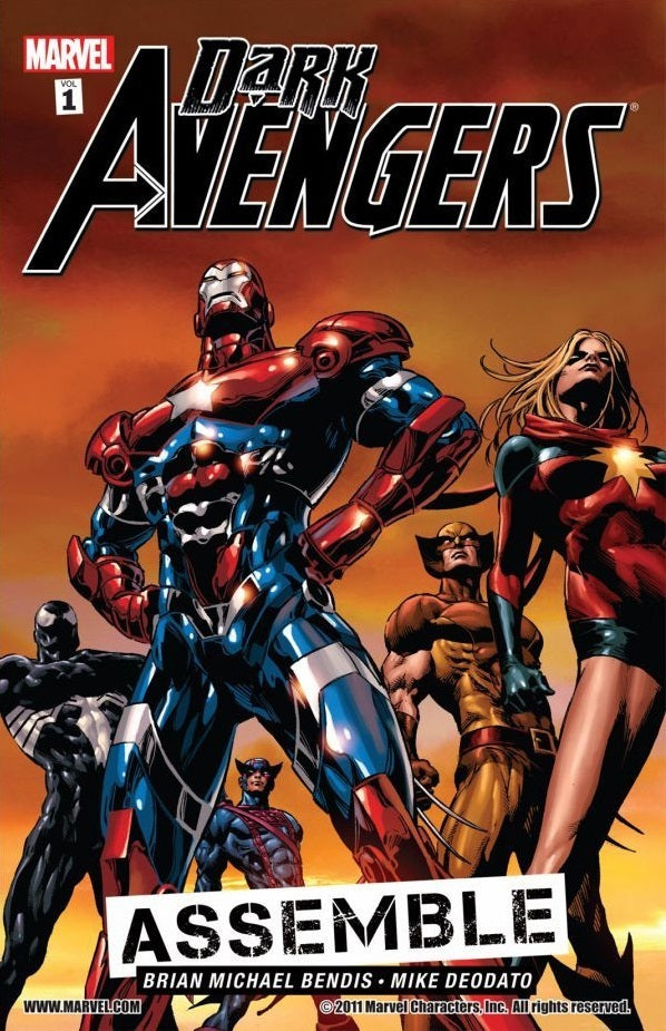 Book cover of Dark Avengers, Vol. 1: Assemble by Brian Michael Bendis, Mike Deodato (Illus.)