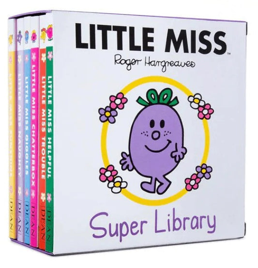 Book cover of Little Miss Super Library by Roger Hargreaves