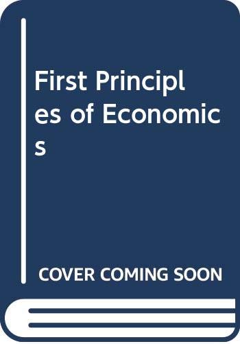 Book cover of First Principles Of Economics by Richard G. Lipsey