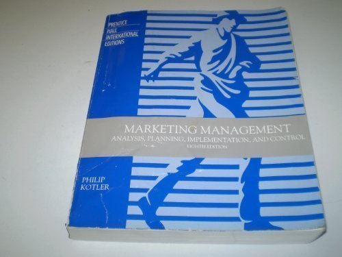 Book cover of Marketing Management: Analysis, Planning, Implementation, And Control by Philip Kotler