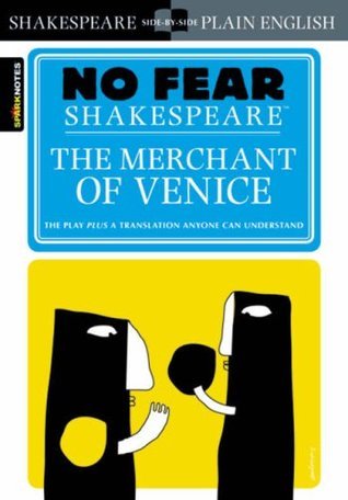 Book cover of The Merchant of Venice by William Shakespeare, SparkNotes, John Crowther