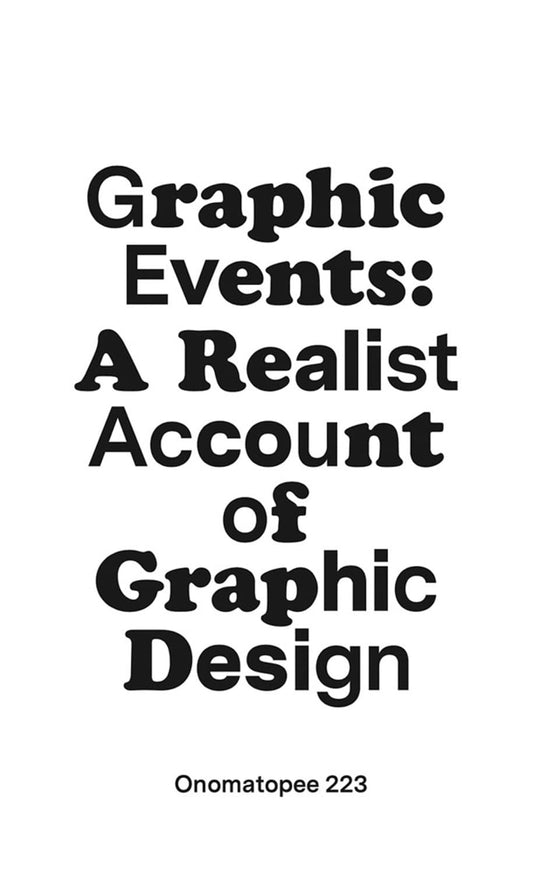 Book cover of Graphic Events: A Realist Account of Graphic Design by James Dyer (Ed.), Nick Deakin (Ed.), Johanna Drucker (Afterword), Alex Coles (Foreword), James Williams (Contrib.), Patrick  Thomas (Contrib.), Fraser Muggeridge (Contrib.), Teal Triggs (Contrib.)