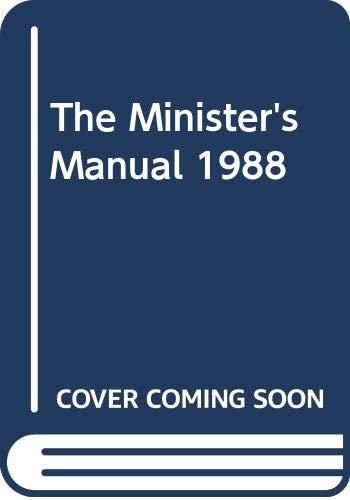 Book cover of The Minister's Manual 1988 by JAMES W COX (EDITOR)