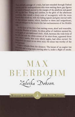 Book cover of Zuleika Dobson by Max Beerbohm
