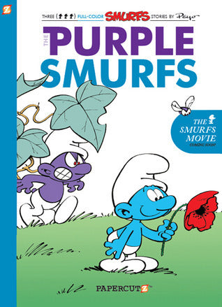 Book cover of The Purple Smurfs by Peyo (Illus.), Yvan Delporte (writer)