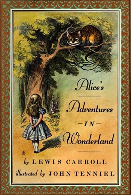 Book cover of Alice's Adventures in Wonderland by Lewis Carroll, Peter Glassman (Afterword), John Tenniel (Illus.), Paul O. Zelinsky (Illus.)