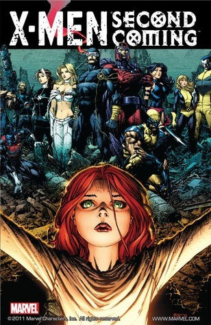 Book cover of X-Men: Second Coming by Craig Kyle (Writer), Mike Carey (Writer), Zeb Wells (Writer), Matt Fraction (Writer), Christopher Yost (Writer), Greg Land (Illus.), David Finch (Illus.), Mike Choi (Illus.), Ibraim Roberson (Illus.), Terry Dodson (Illus.), Rachel Dodson (Colourist), Sonia Oback (Colourist), Esad Ribić (Illus.)