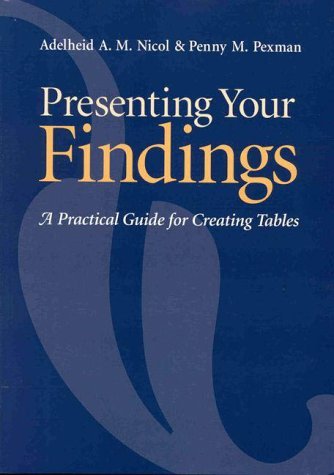 Book cover of Presenting Your Findings: A Practical Guide For Creating Tables by Adelheid A.M. Nicol