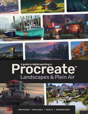 Book cover of A Guide to Digital Painting in Procreate: Landscapes & Plein Air by 3dtotal Publishing (Ed.)