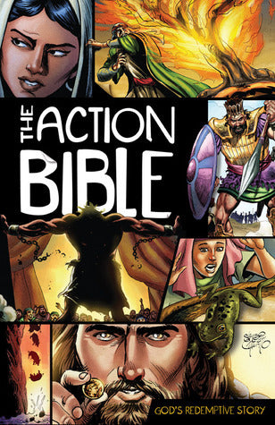 Book cover of The Action Bible: God's Redemptive Story by David C. Cook, Sergio Cariello (Illus.), Doug Mauss (Ed.)