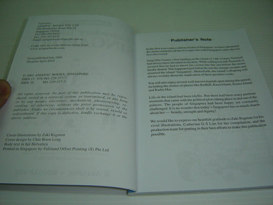 Book cover of Legendary Tales of Singapore by unknown author