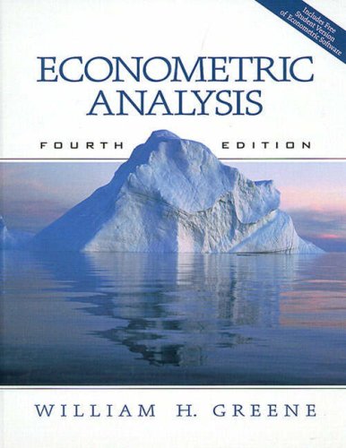 Book cover of Econometric Analysis by William H. Greene