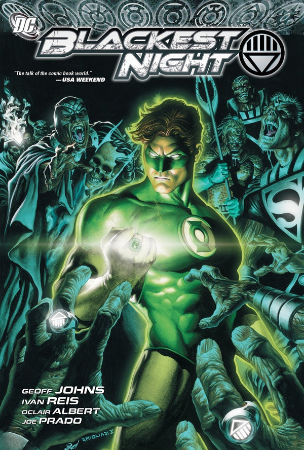 Book cover of Blackest Night by Geoff Johns, Ivan Reis (Illus.)