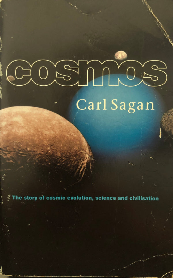 Book cover of Cosmos: The Story of Cosmic Evolution, Science and Civilisation by Carl Sagan