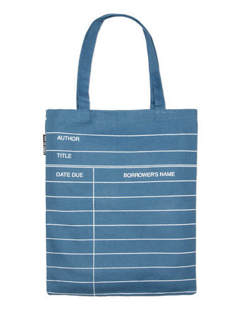 Book cover of Library Card Denim Tote Bag