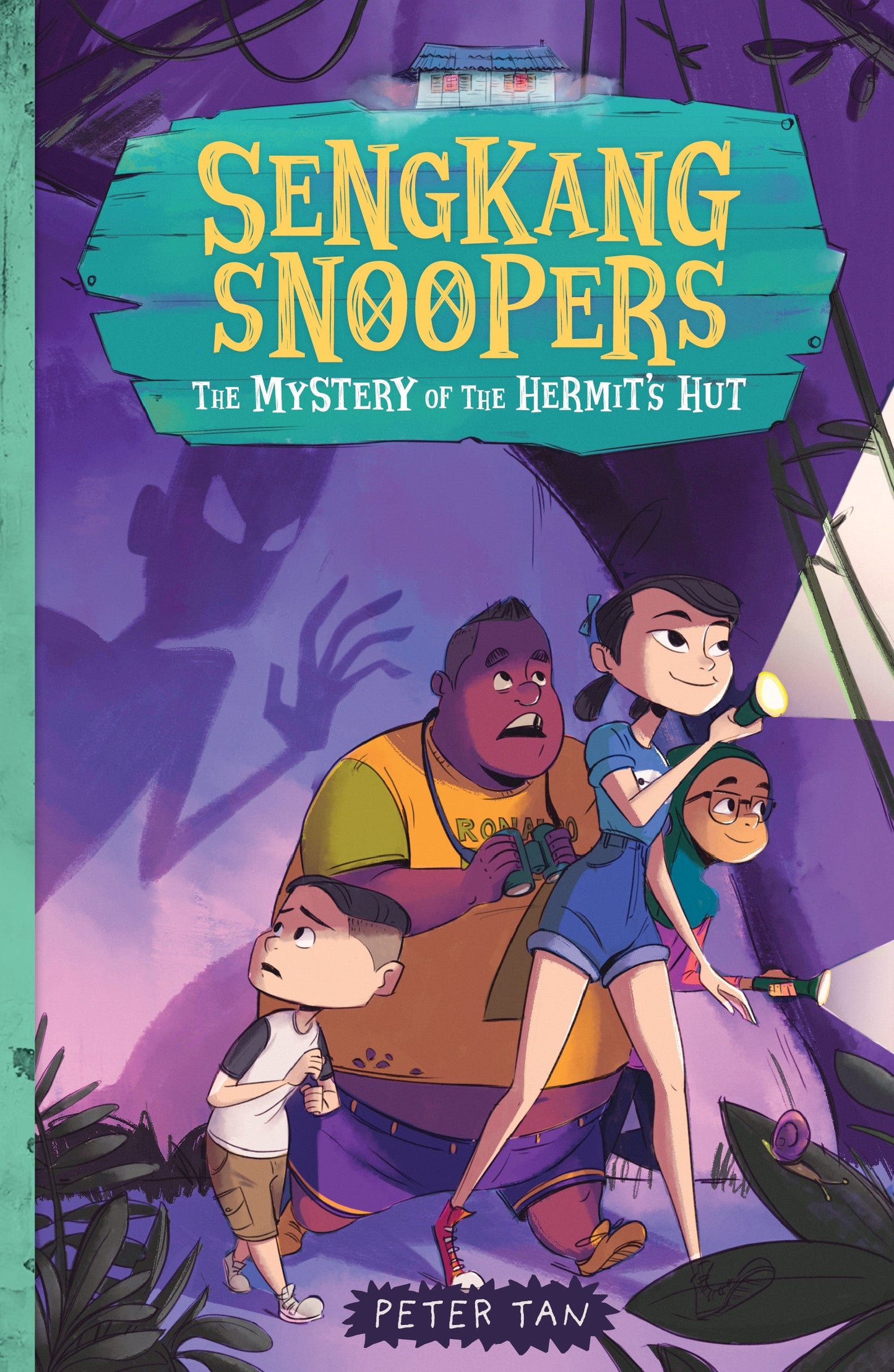 Book cover of Sengkang Snoopers: The Mystery of the Hermit's Hut by Peter Tan, Billy Yong (Illus.)